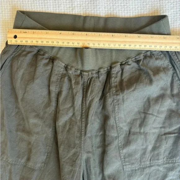 Faherty Arlie Day Jogger Womens S Green Linen Blend Stretch Pull On Granola Girl - Picture 11 of 13